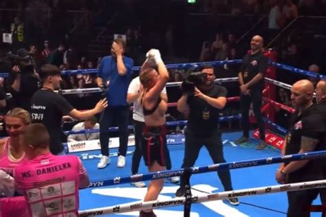 female boxer flashes the crowd|VIDEO: Boxer Flashes Crowd After First Win